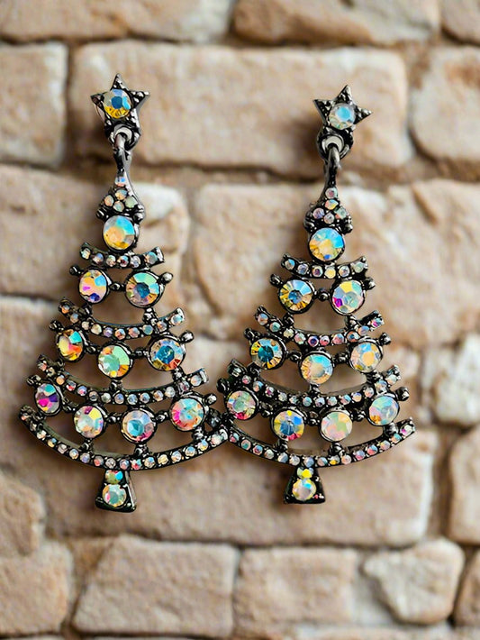 Christmas Tree Stud Back Earrings - Black Cedar Hill Country Market