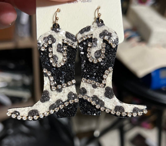 Rhinestone Boot Earrings Cedar Hill Country Market