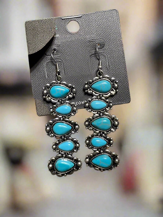 Tears of Turquoise Earrings Cedar Hill Country Market