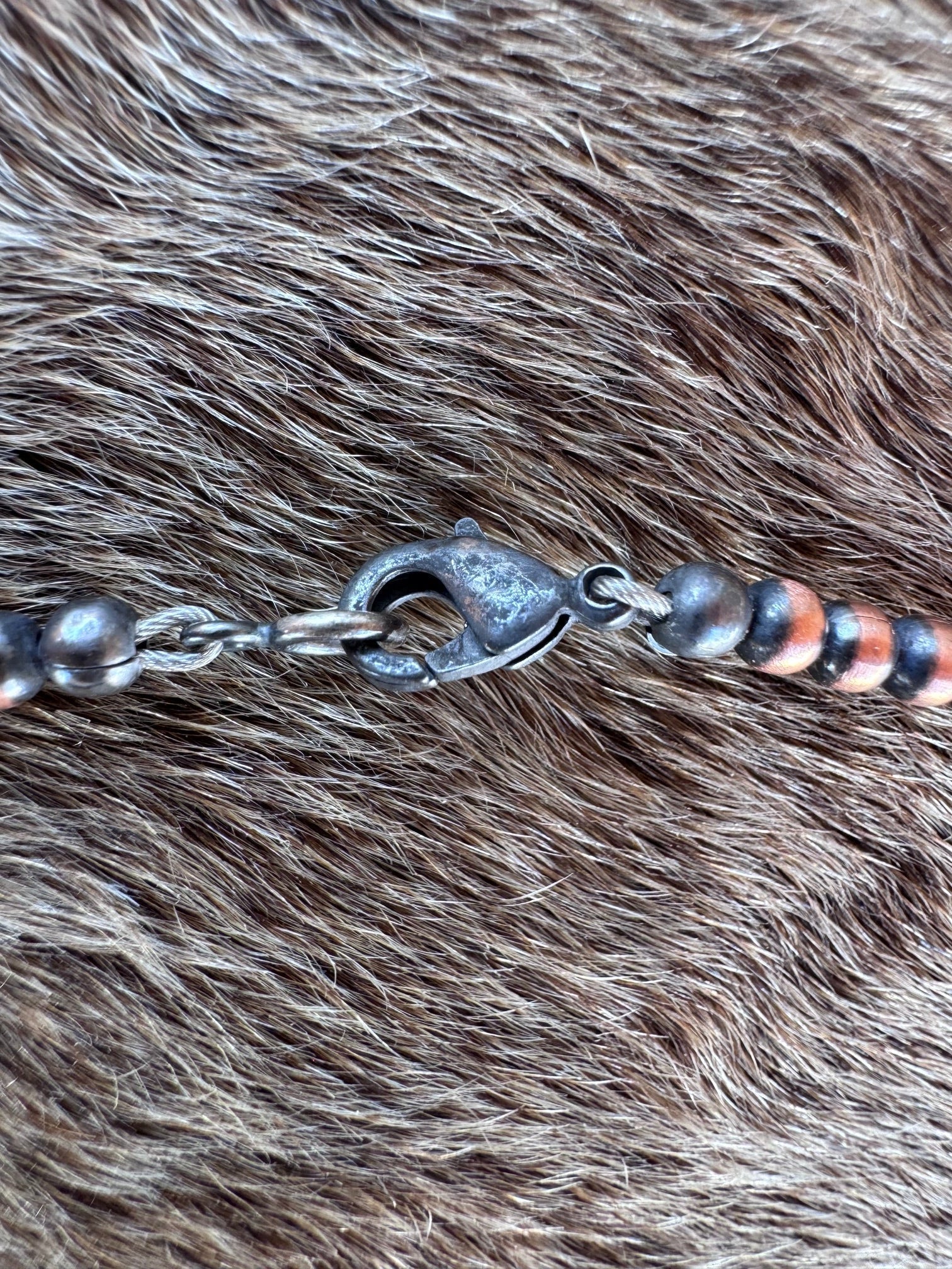 Handcrafted Copper 3-8mm Beaded Necklace Nizhoni Traders LLC
