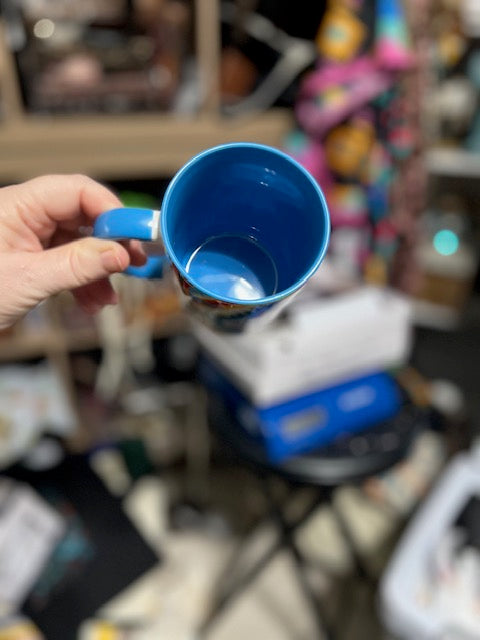 Aztec 15 oz Turquoise Coffee Mug with Ceramic Coaster Cedar Hill Country Market