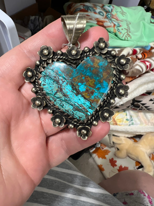 Turquoise Heart Pendant Cedar Hill Country Market