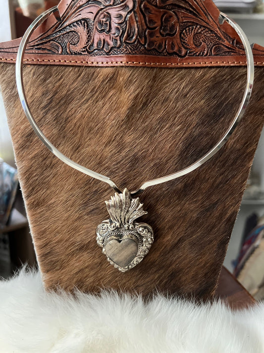 Bright Heart /Sacred Heart Pendant Cedar Hill Country Market