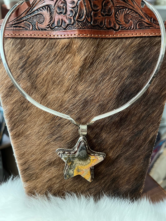 Bumble Bee Jasper Star Pendant Cedar Hill Country Market