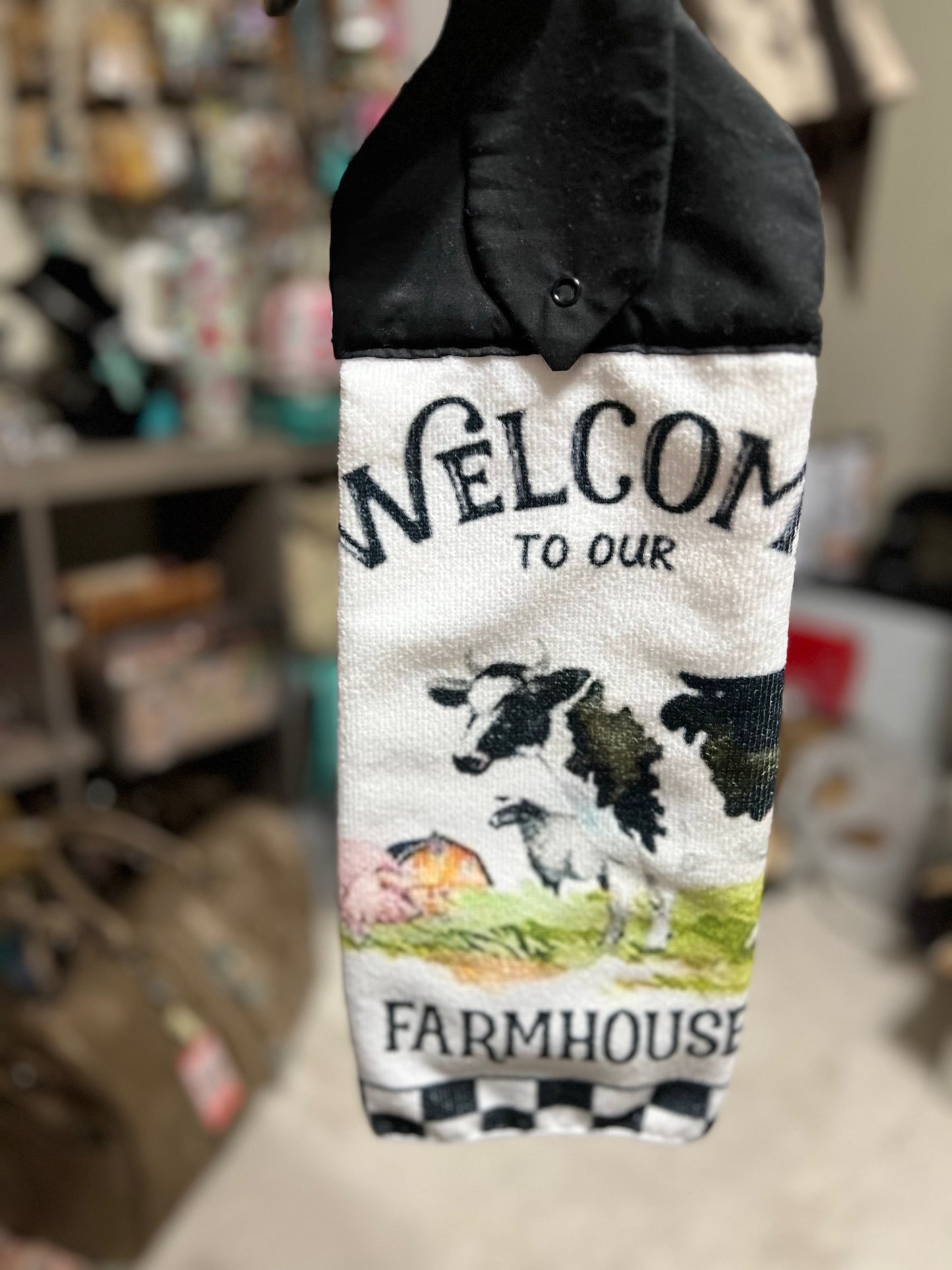 Assorted Kitchen Farmhouse Towels with Snap Closure - Handmade Cedar Hill Country Market