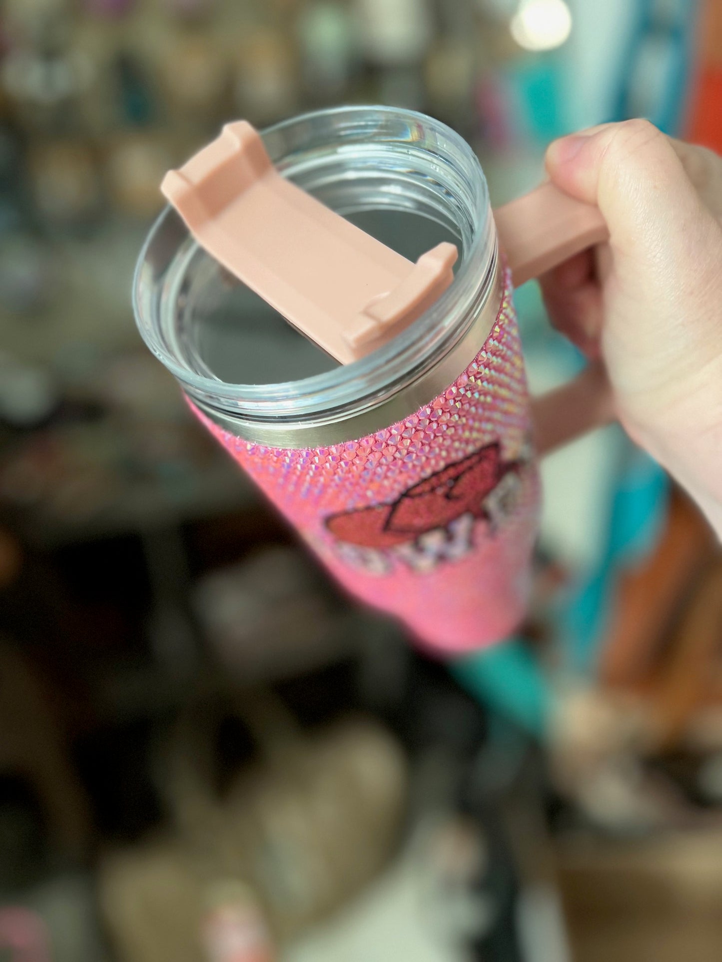 Pink Cowgirl HOWDY  40 oz Rhinestone Double Insulated Tumbler Cedar Hill Country Market