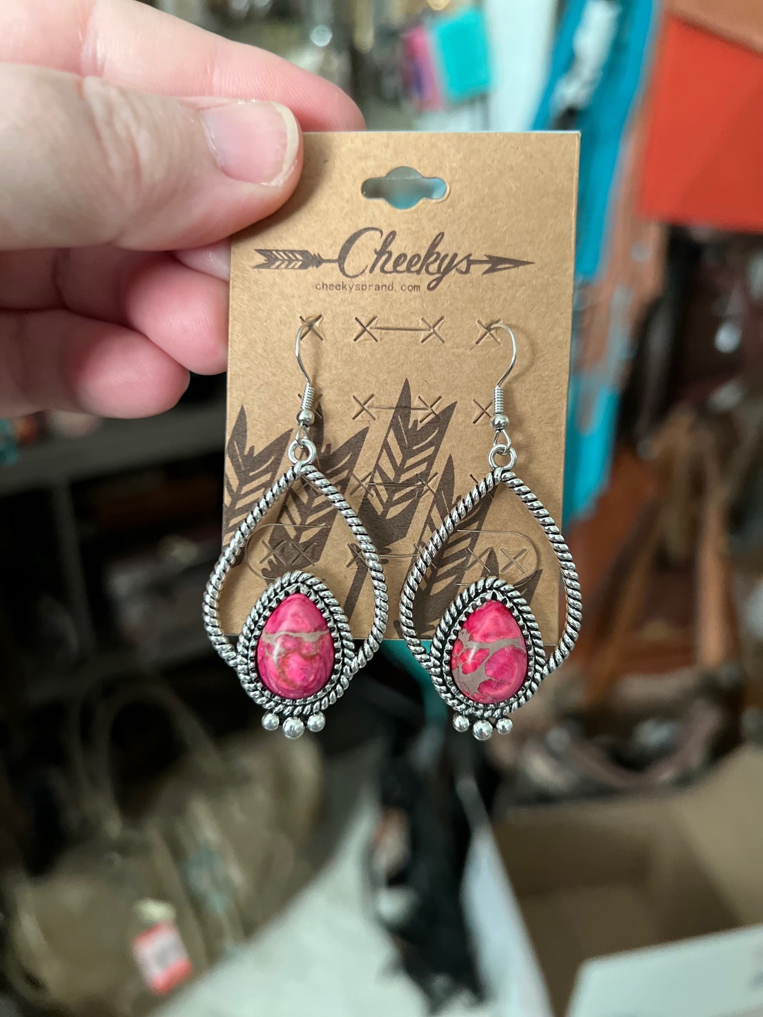 Western Rope Teardrop Earrings - Assorted Cedar Hill Country Market