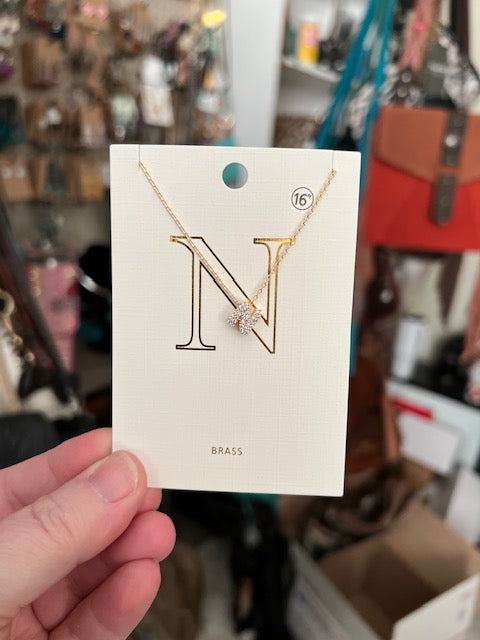 Brass Letter Necklace  - 16 inch CedarHill Country Market