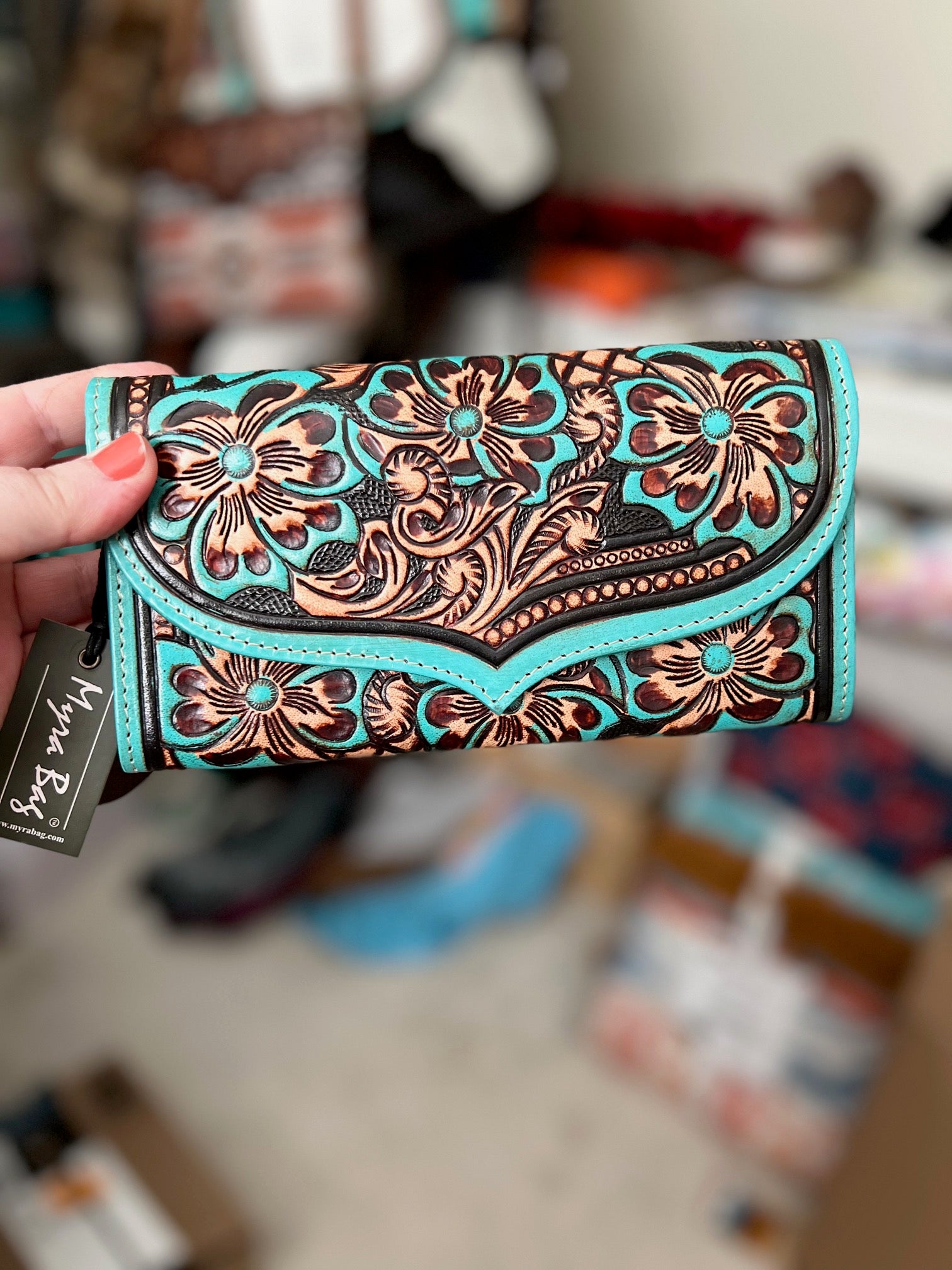 Flower Crest Ridge Wallet by Myra Handbag Cedar Hill Country Market