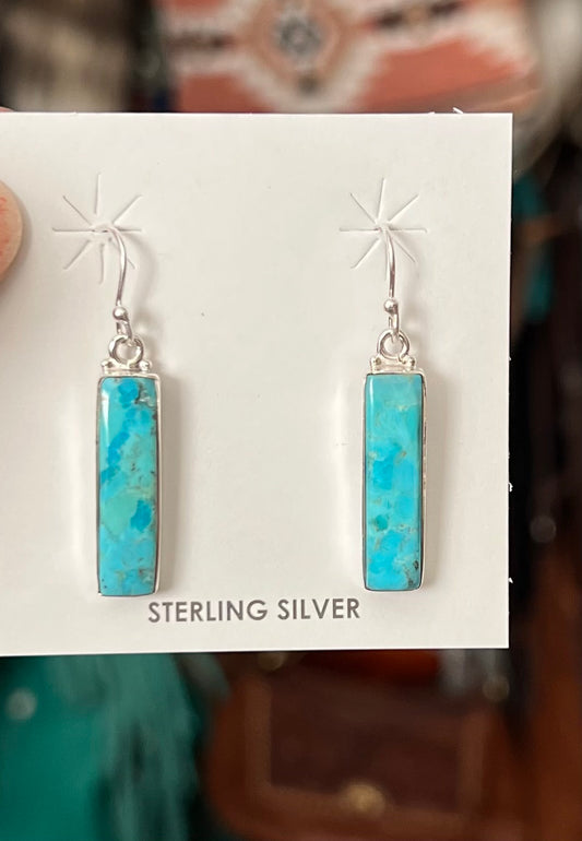 Hada Collection Genuine Turquoise Bar Earrings Cedar Hill Country Market