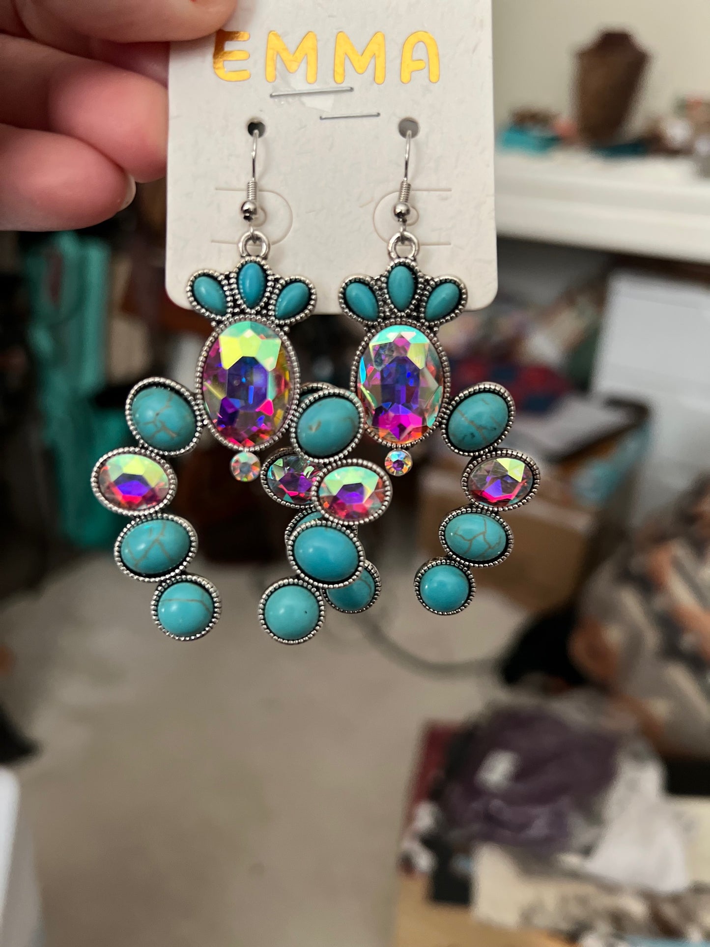 AB Sparkle Navajo Squash Earrings