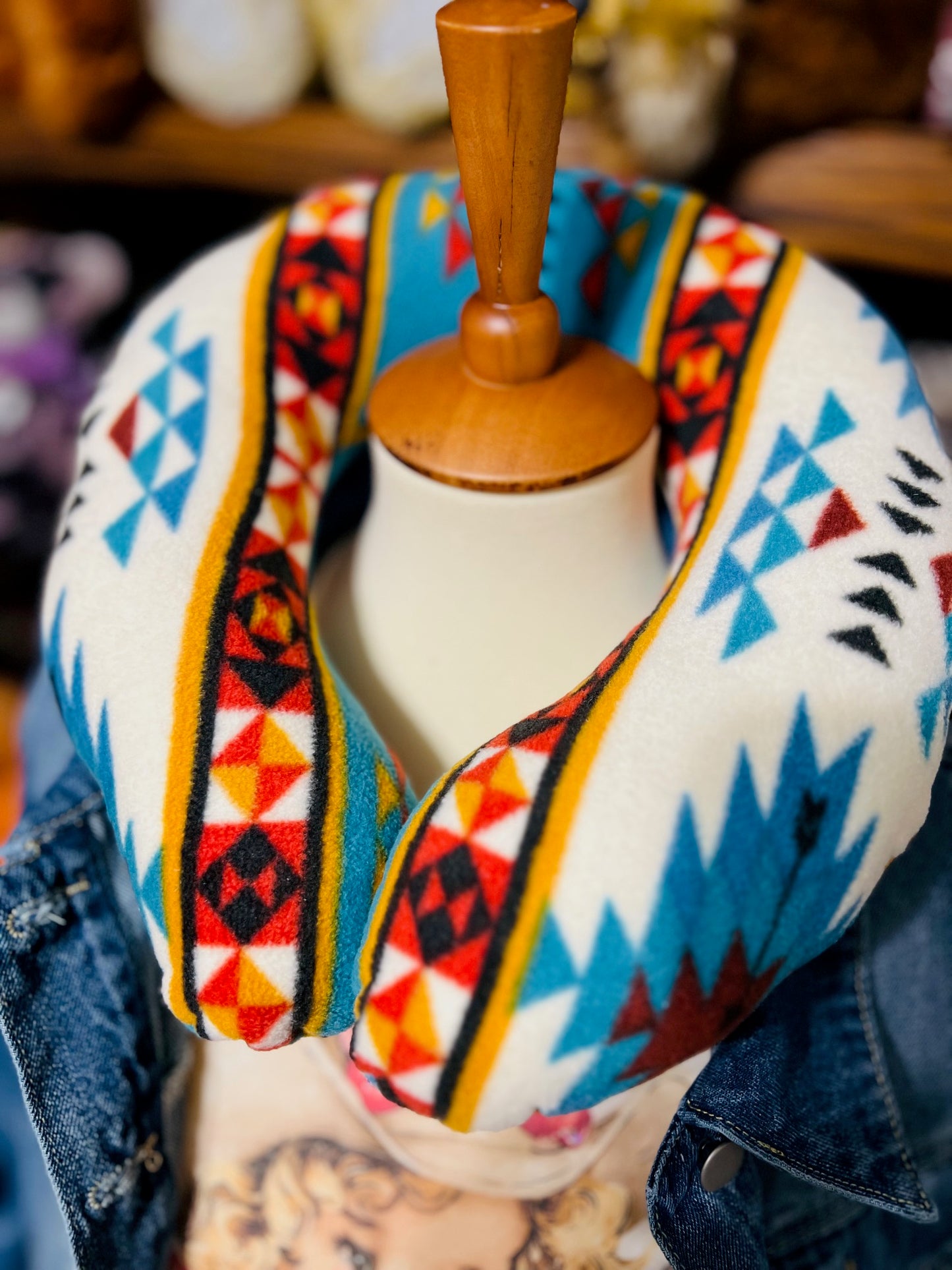 Western Themed Travel Neckrest Pillow