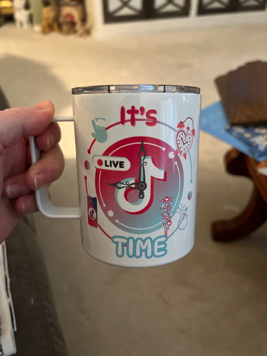 Tik Tok Time Insulated Cup - 12 0z