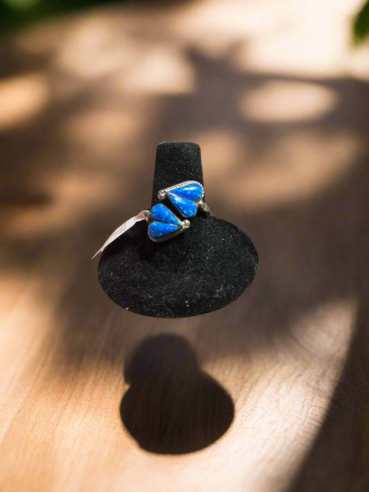 Artist - Joann Coceyate Zuni Heart Handmade Ring - Adjustable