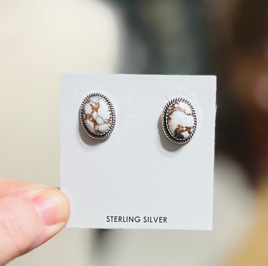 HADA Collection - Sterling Silver Wild Horse Earring Stud Backs