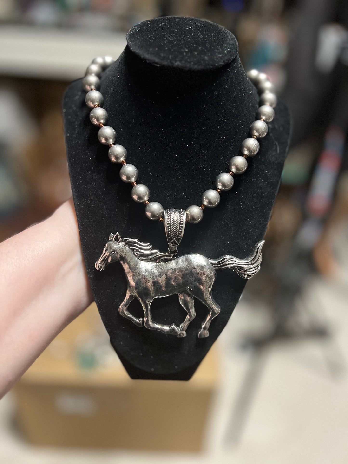 Galloping Stallion Horse Necklace - Fashion Navajo Necklace