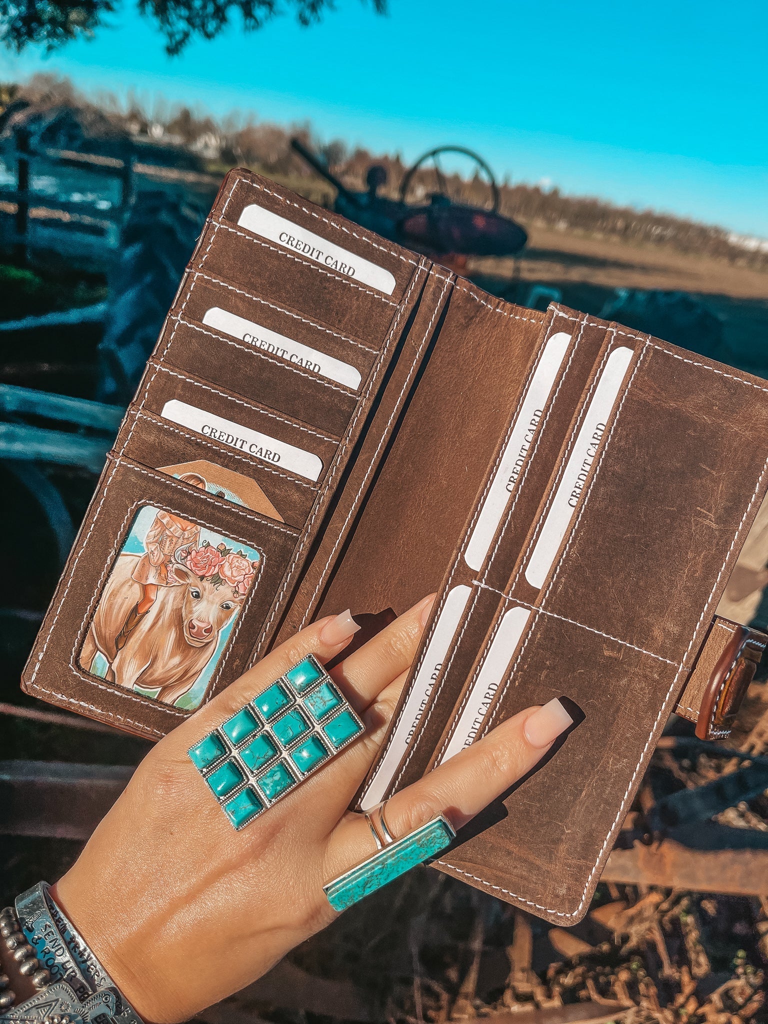 The Avery Sunflower Wallet, a Haute Southern Hyde by Beth Marie Exclusive Haute Southern Hyde