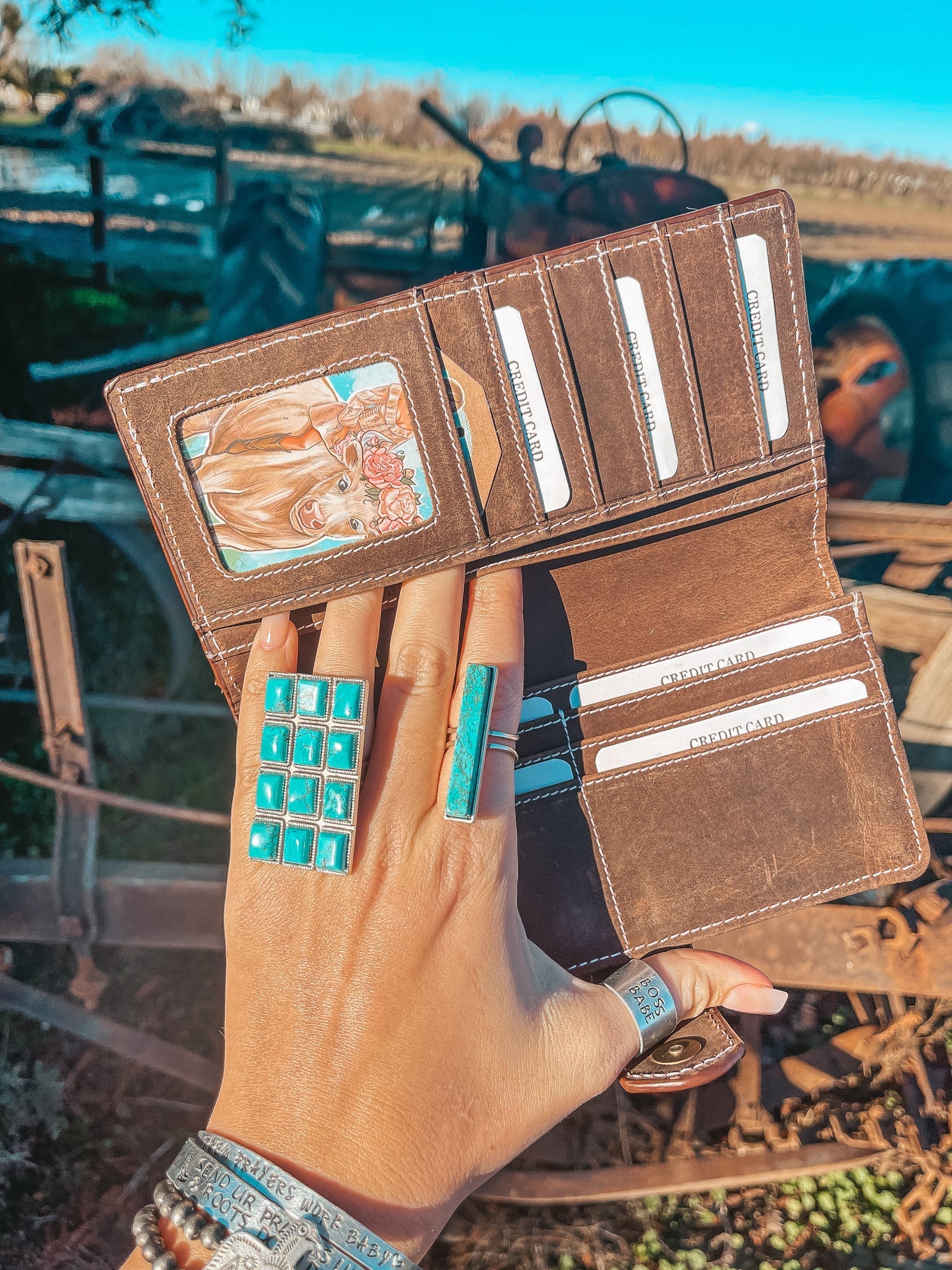 The Avery Sunflower Wallet, a Haute Southern Hyde by Beth Marie Exclusive Haute Southern Hyde