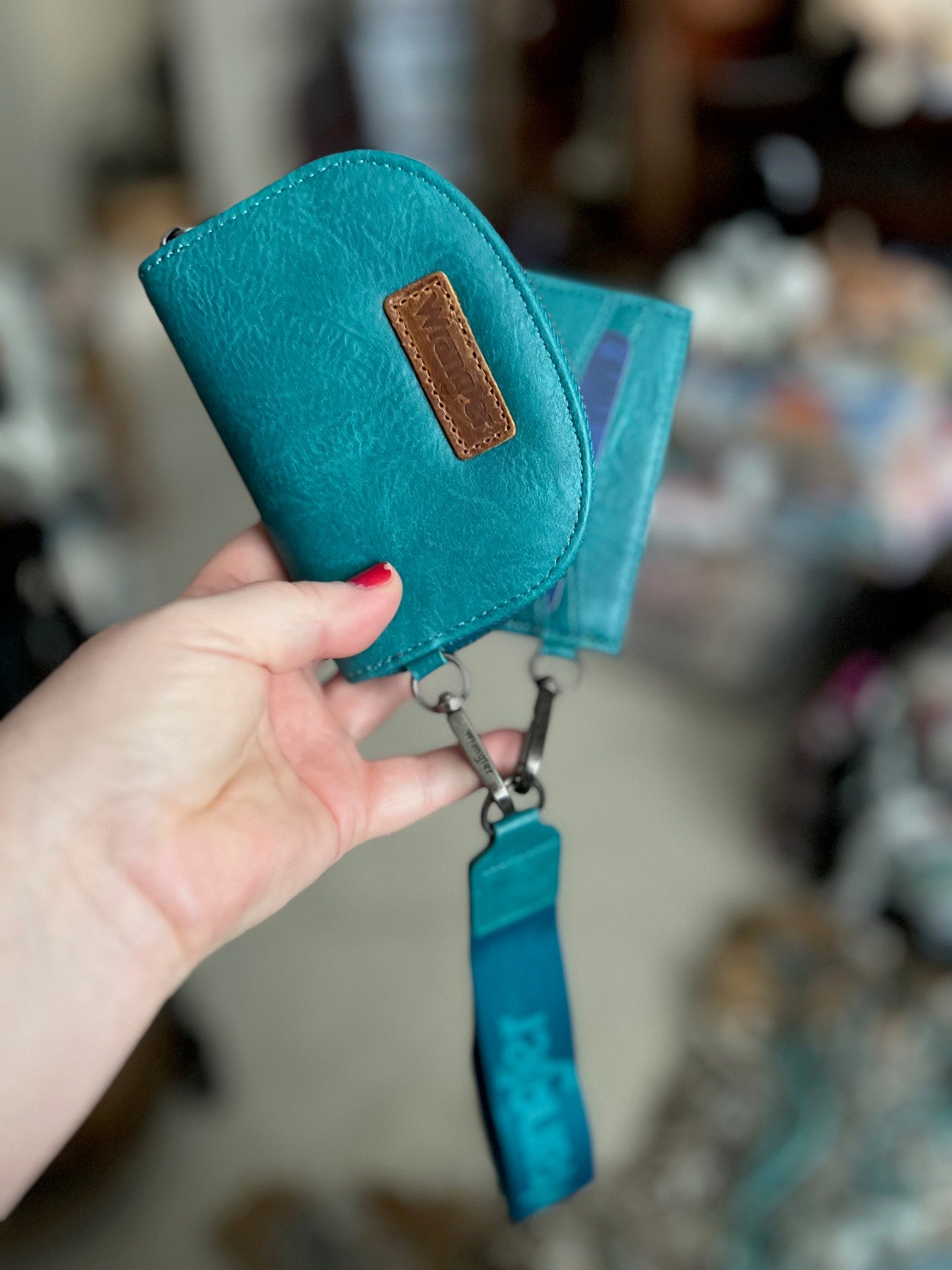 Wrangler Southwestern Art Print Dual Pouch Wristlet Cedar Hill Country Market
