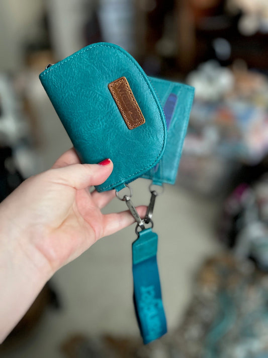 Wrangler Southwestern Art Print Dual Pouch Wristlet Cedar Hill Country Market