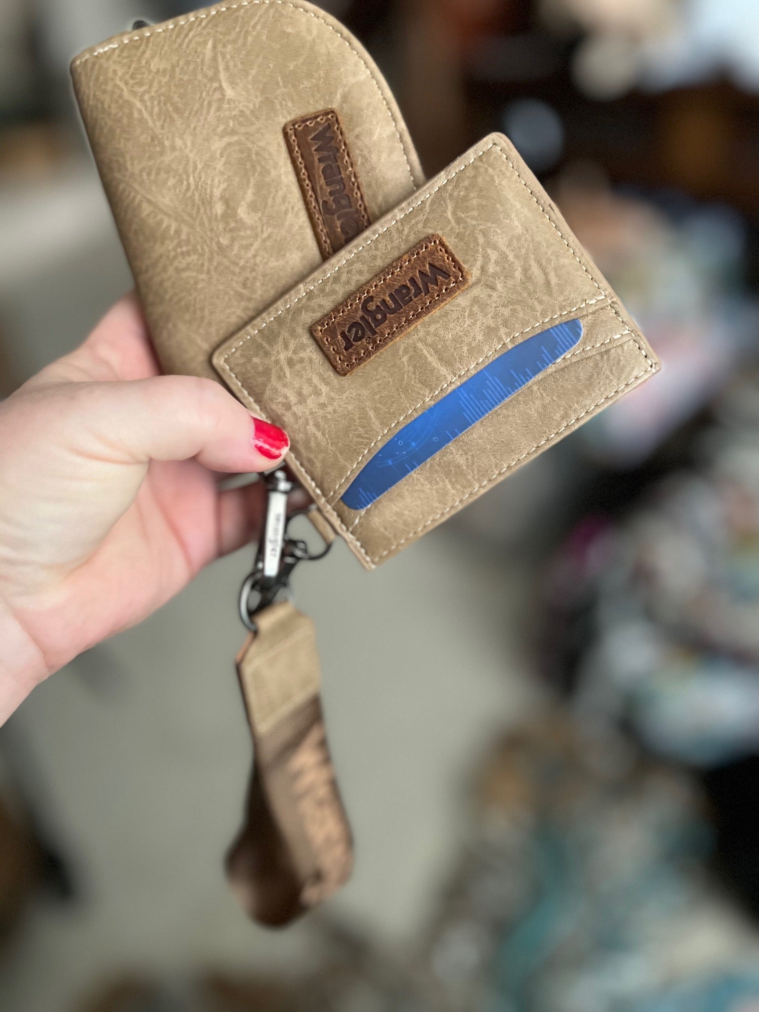Wrangler Southwestern Art Print Dual Pouch Wristlet Cedar Hill Country Market