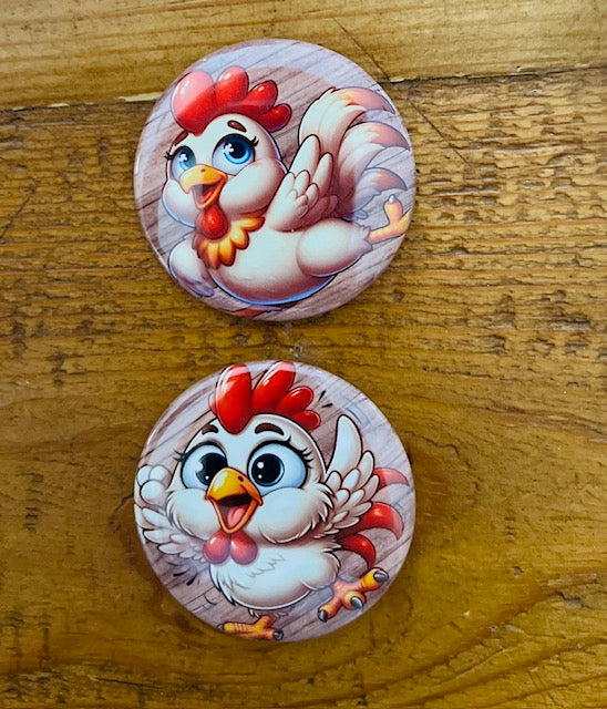 Chick Themed Magnets  - 3 inch Cedar Hill Country Market
