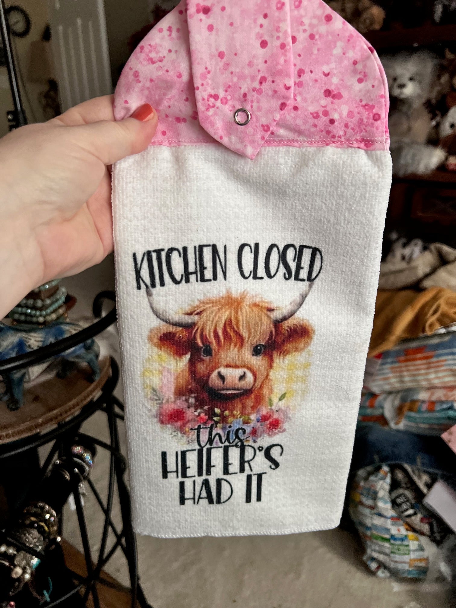Assorted Kitchen Farmhouse Towels with Snap Closure - Handmade Cedar Hill Country Market