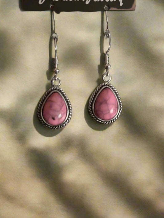 Baby Pink Dangle Earrings Cedar Hill Country Market