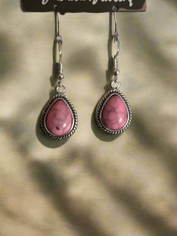 Baby Pink Dangle Earrings Cedar Hill Country Market