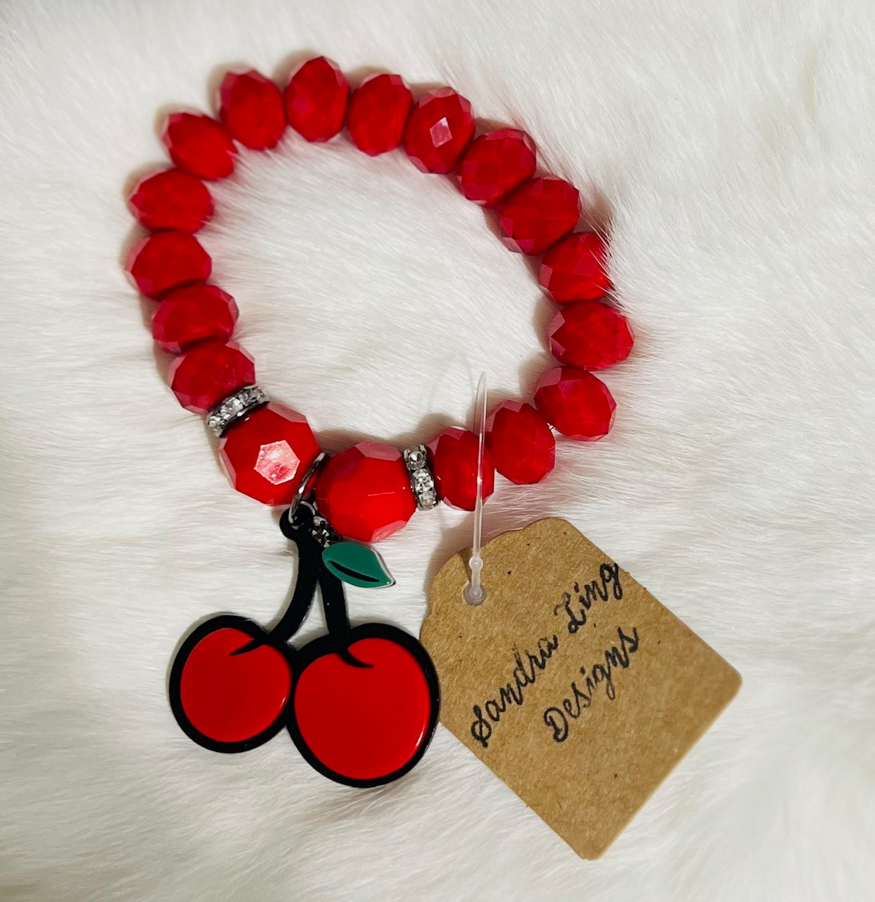 Sandra Ling Cherry Stretch Bracelet Cedar Hill Country Market