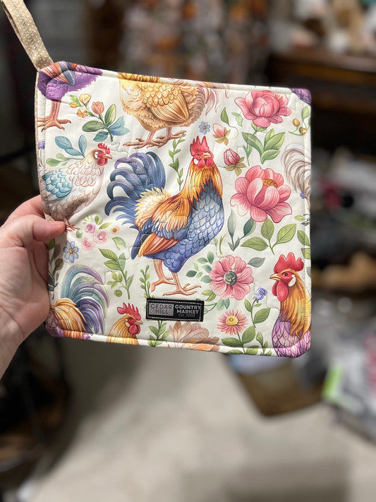 Rooster Pot Holders/Trivets with Loop Cedar Hill Country Market