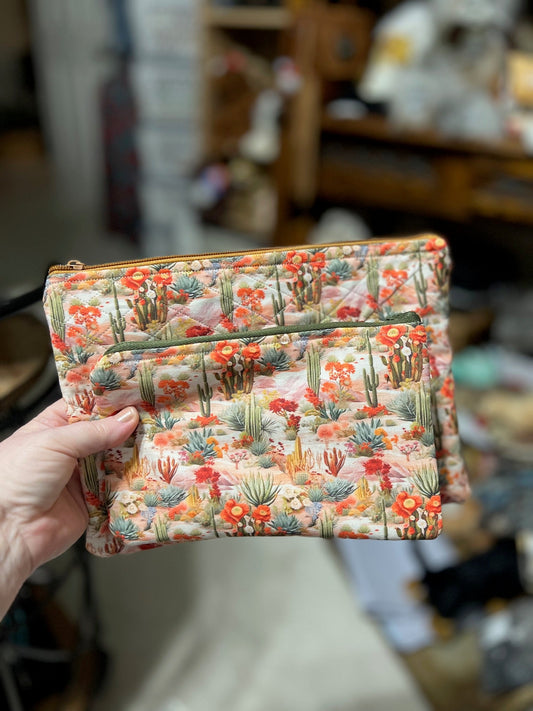 Cactus Dream Zipper Make Up Bag Cedar Hill Country Market
