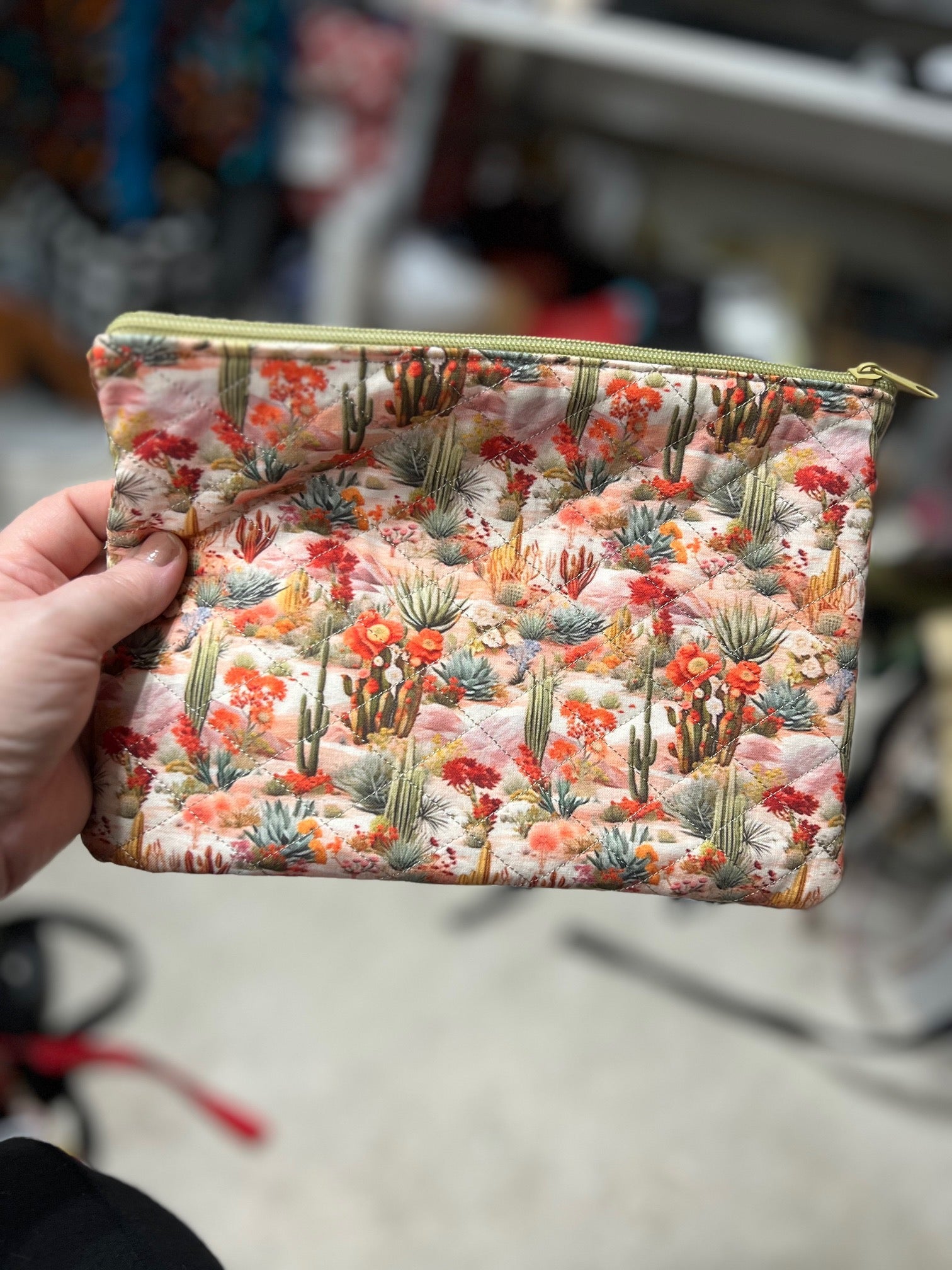 Cactus Dream Zipper Make Up Bag Cedar Hill Country Market