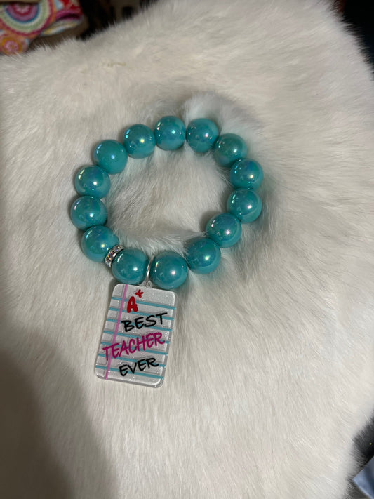 Best Teacher Ever Stretch Bracelet Cedar Hill Country Market