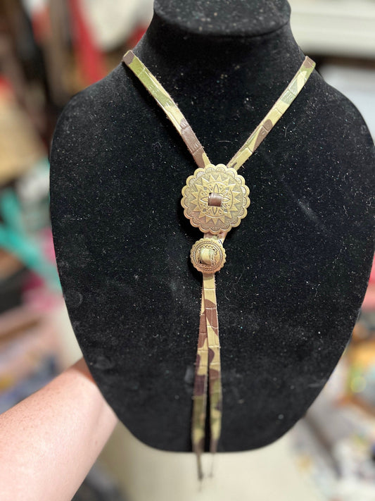Private Listing - Camo Bolo Tie and Camo Cowhide Cuff Cedar Hill Country Market