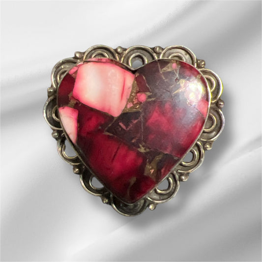 Pink Heart Dalia Sterling Silver Ring - Size 9 No. 115 Cedar Hill Country Market
