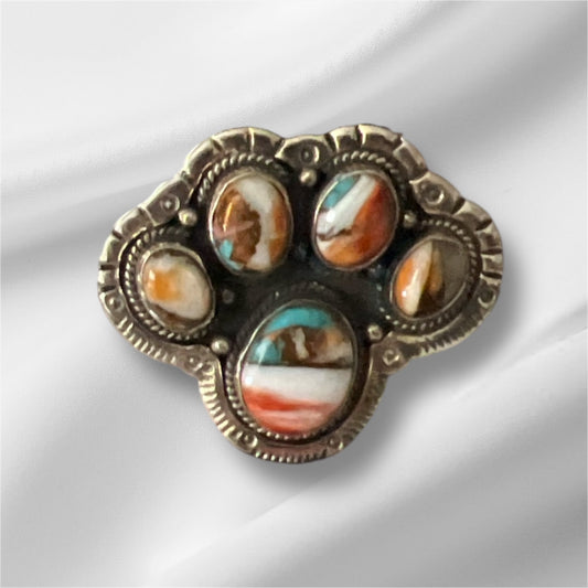 Genuine Spiny Paw Print Sterling Silver Ring - Size 7 N. 120 Cedar Hill Country Market