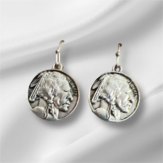American Indian Coin Earrings No 412 Cedar Hill Country Market