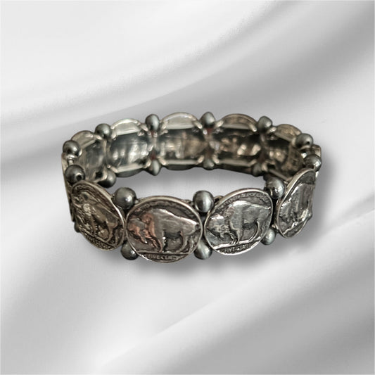 Buffalo Coin Stretch Bracelet No. 415 Cedar Hill Country Market