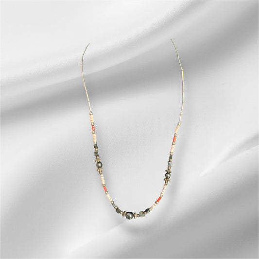 Hematite Beaded necklace southwestern design 19” No. 427 Cedar Hill Country Market