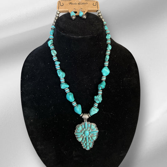 Rustic Couture's Tribal Pendant Necklace Set Multi -  0703 CedarHill Country Market