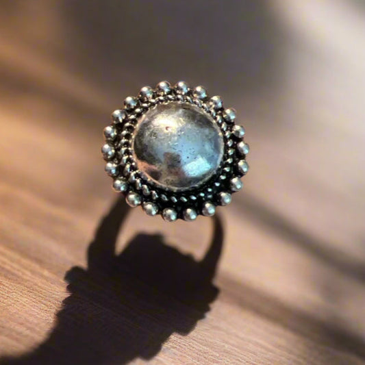 Silver Fashion Dome Cuff Ring 1137 CedarHill Country Market