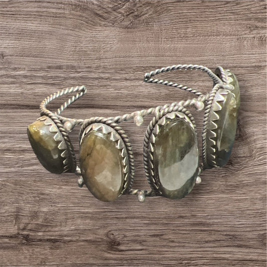 Genuine Labradorite Cuff Cedar Hill Country Market
