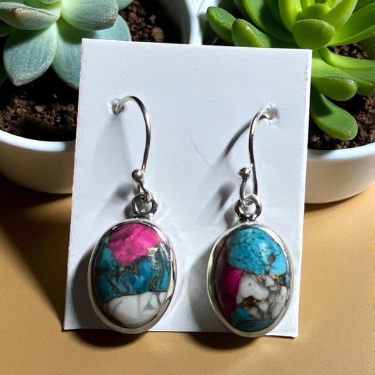 Genuine Sterling Silver Cotton Candy Dangle Earrings Cedar Hill Country Market