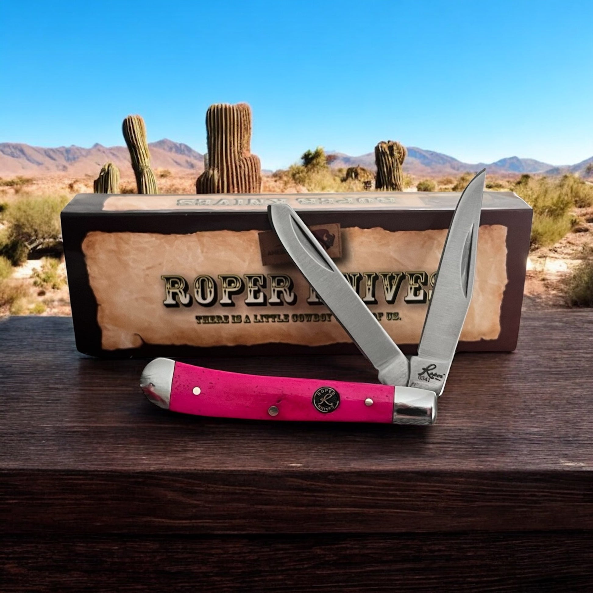 Roper Knives Pink Sky Peanut Pocket Knife 6011 CedarHill Country Market