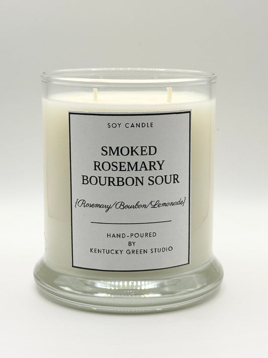 Smoked Rosemary Bourbon Sour Soy Candle Kentucky Green Studio