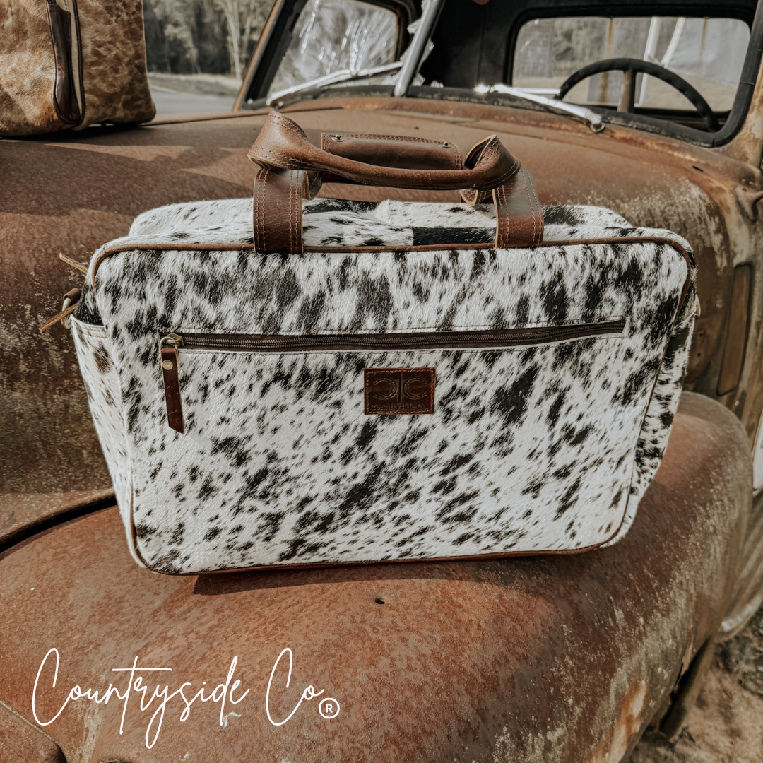 Saddlemen Carry All Cowhide Duffle Travel Bag Countryside Co.
