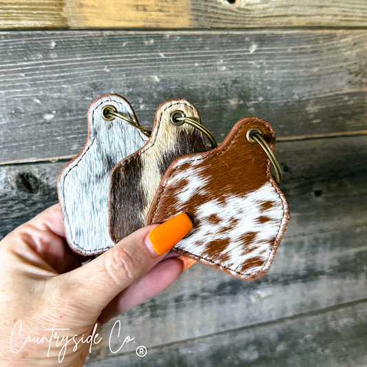 Cowhide Cowtag Keychain Countryside Co.