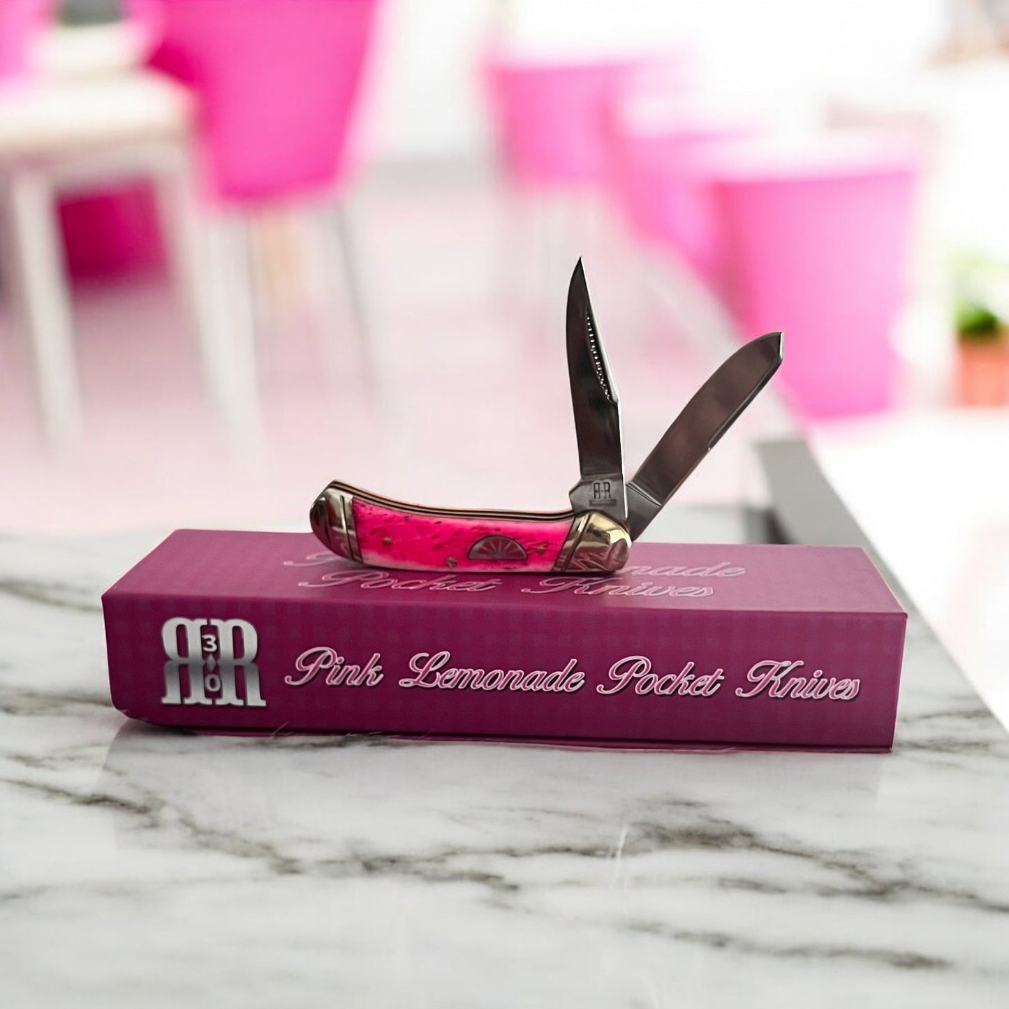 Tiny Trapper, Pink Smooth Bone Pocket Knife 6010 CedarHill Country Market