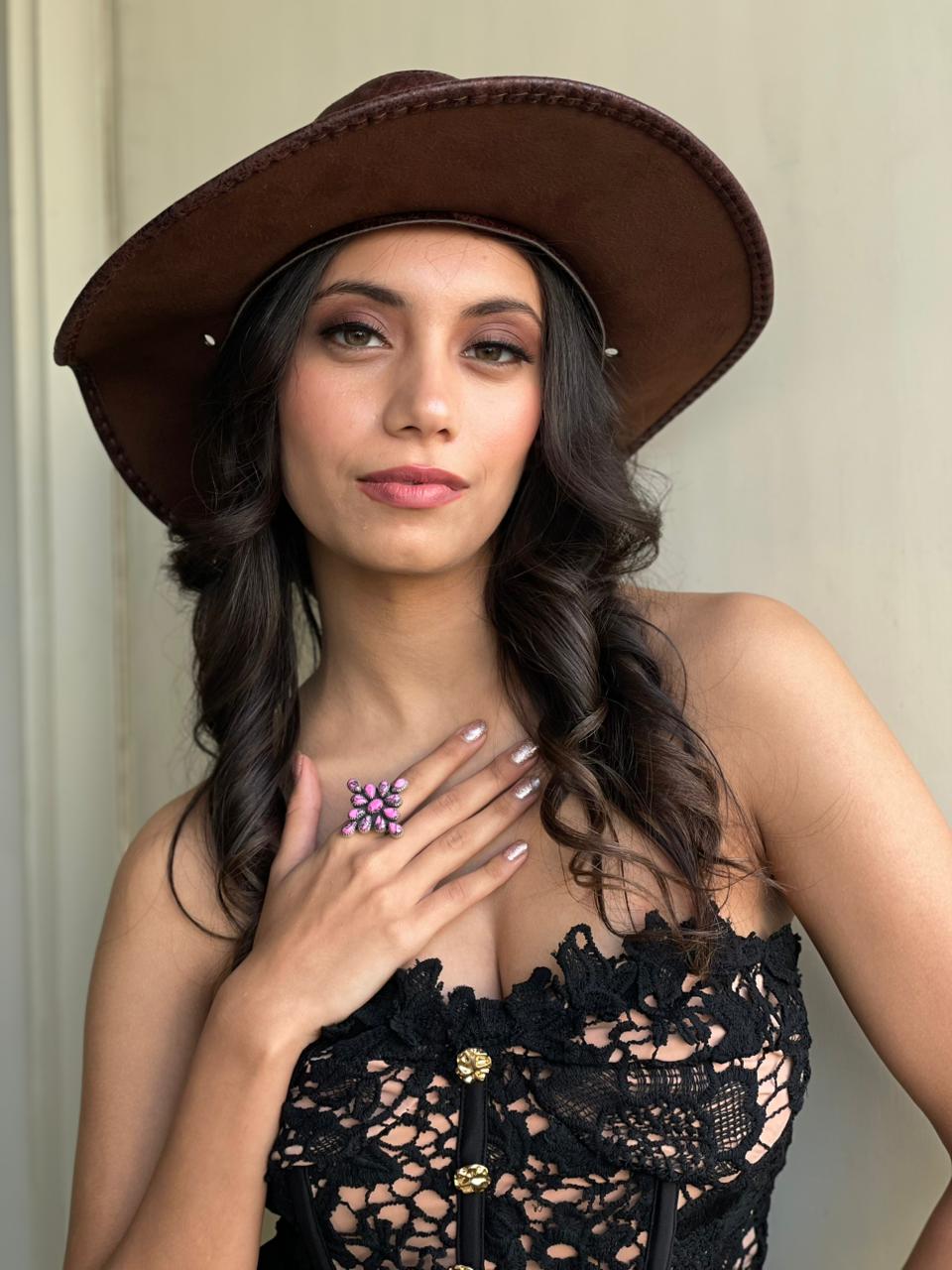 Handmade Sterling Silver Cherry Blossom Adjustable Ring "Signed Nizhoni" Nizhoni Traders LLC